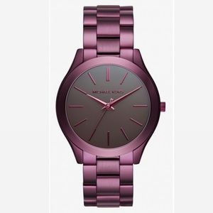Michael Kors Women's SlimRunway Plum Watch